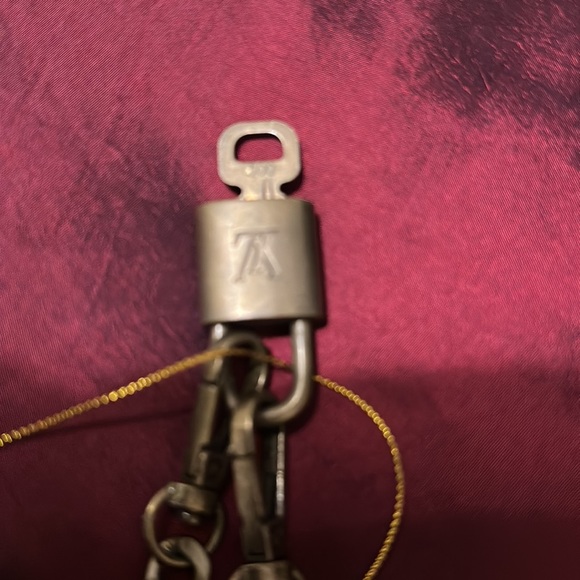 LV Louis Vuitton Lock and Key w/unbranded chain - Picture 3 of 5